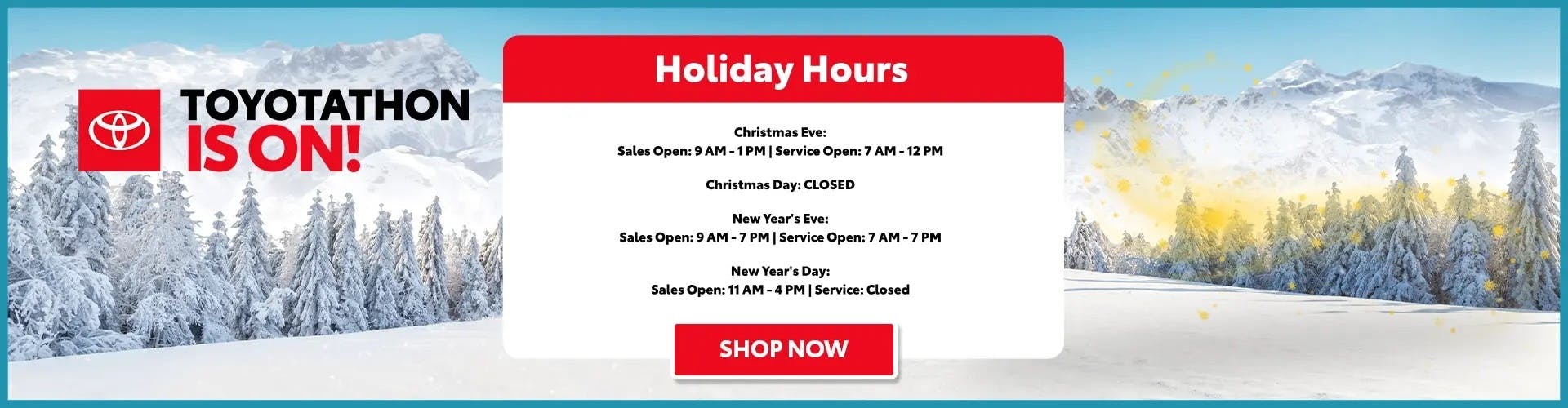 Holiday Hours 2025-2026
