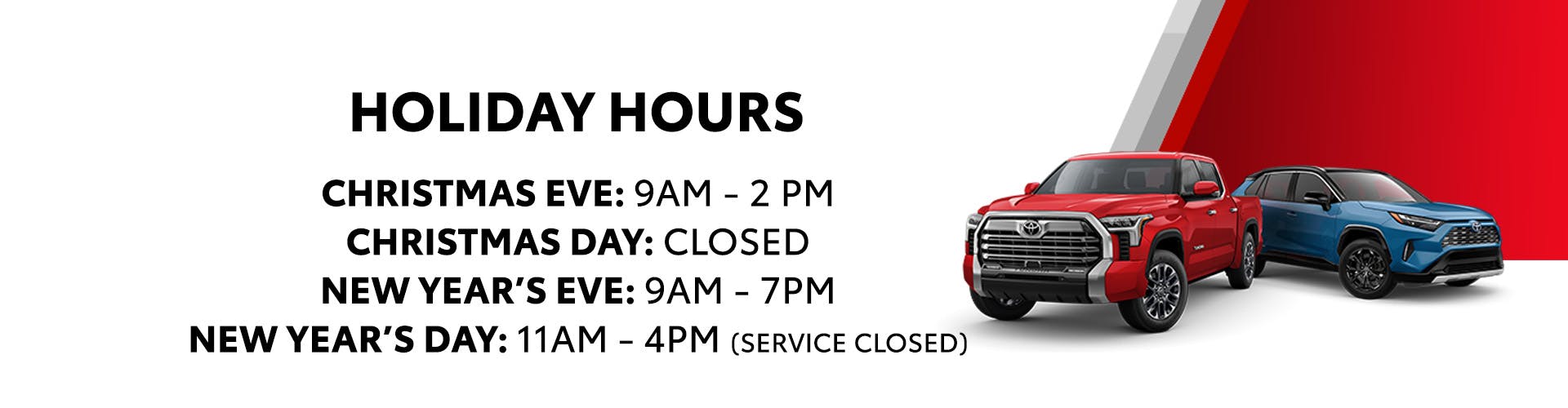 Holiday Hours