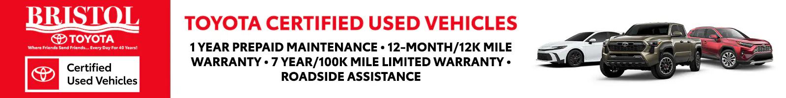 Toyota certified vehicles | Bristol Toyota