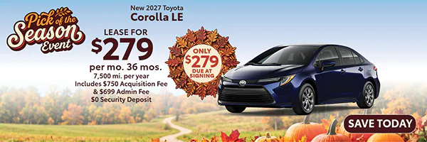 New 2027 Toyota Corolla LE | Canobie Lake Toyota