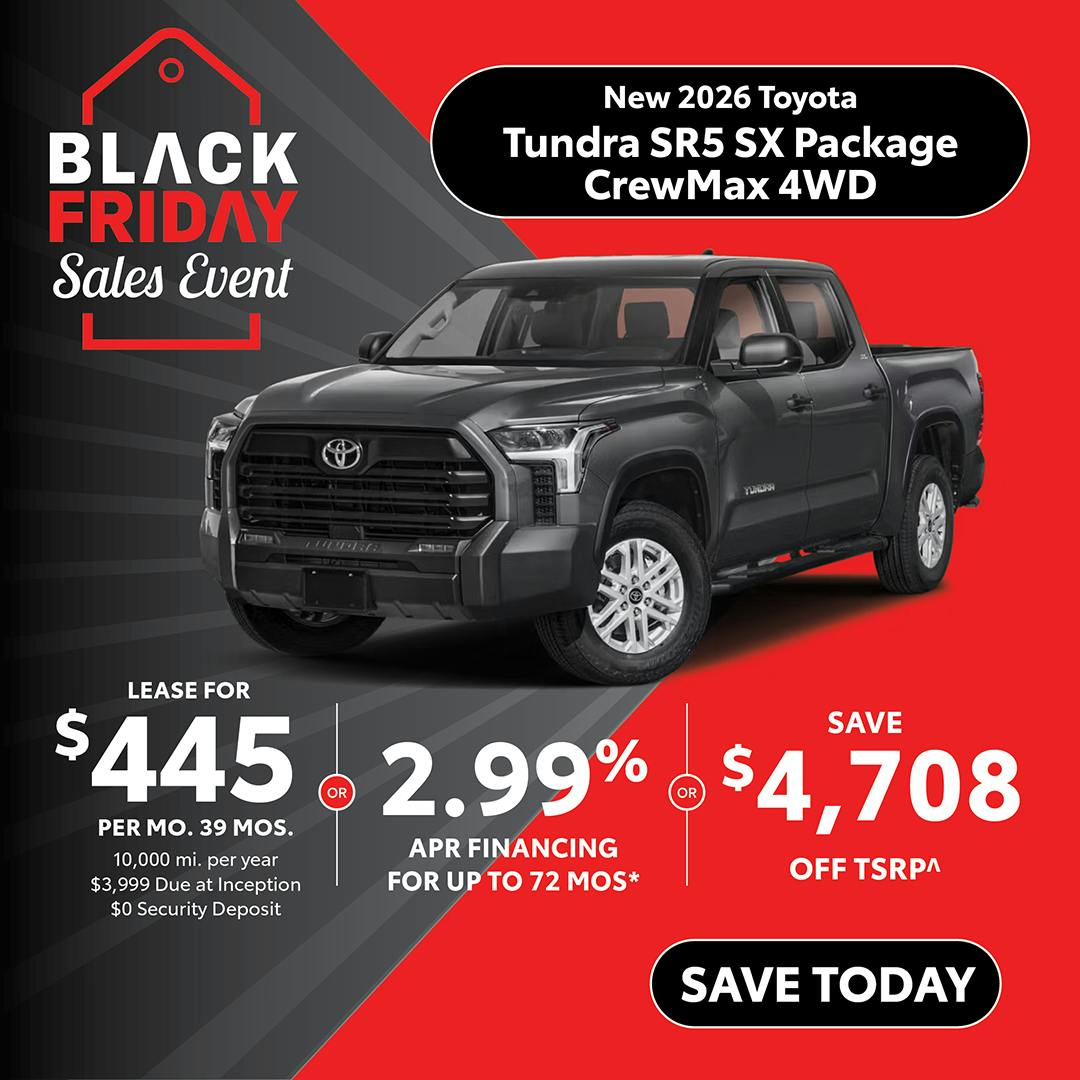 New 2026 Toyota Tundra SR5 SX Package CrewMax 4WD | Canobie Lake Toyota