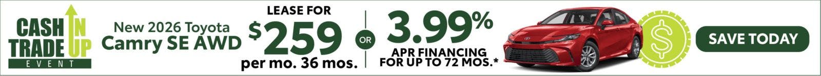 New 2026 Toyota Camry SE AWD