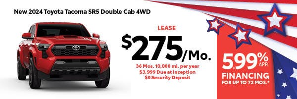 New 2024 Toyota Tacoma SR5 Double Cab 4WD | Canobie Lake Toyota