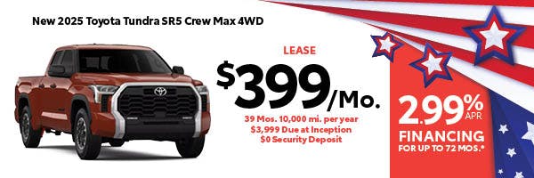 New 2025 Toyota Tundra SR5 Crew Max 4WD | Canobie Lake Toyota