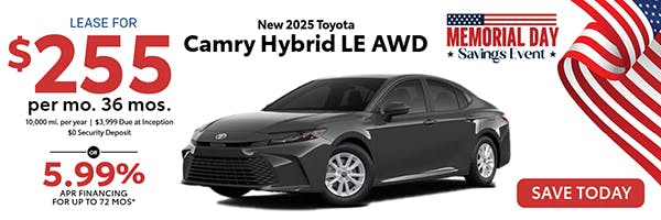 New 2025 Toyota Camry Hybrid LE AWD | Canobie Lake Toyota