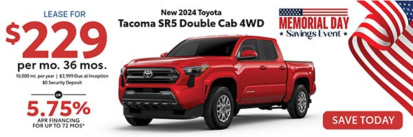 New 2024 Toyota Tacoma SR5 Double Cab 4WD | Canobie Lake Toyota