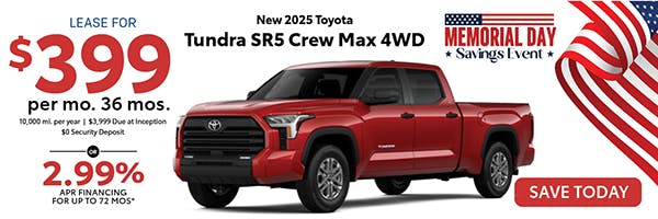 New 2025 Toyota Tundra SR5 Crew Max 4WD | Canobie Lake Toyota