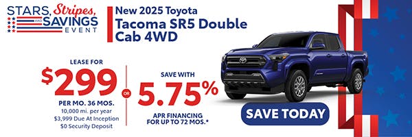 New 2025 Toyota Tacoma SR5 Double Cab 4WD | Canobie Lake Toyota