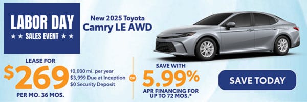 New 2025 Toyota Camry LE AWD | Canobie Lake Toyota