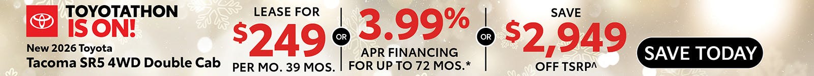 New 2026 Toyota Tacoma SR5 4WD Double Cab