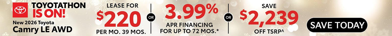 New 2026 Toyota Camry LE AWD