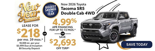 New 2026 Toyota Tacoma SR5 Double Cab 4WD | Canobie Lake Toyota