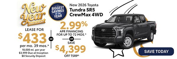 New 2026 Toyota Tundra SR5 CrewMax 4WD | Canobie Lake Toyota