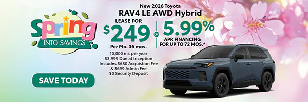 New 2026 Toyota RAV4 LE AWD Hybrid | Canobie Lake Toyota