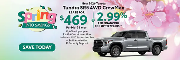 New 2026 Toyota Tundra SR5 4WD CrewMax | Canobie Lake Toyota