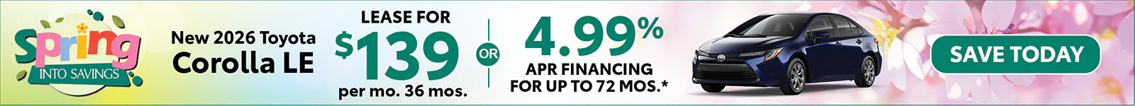 New 2026 Toyota Corolla LE