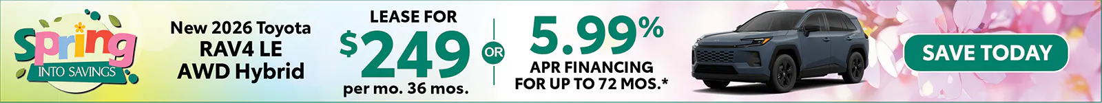 New 2026 Toyota RAV4 LE AWD Hybrid