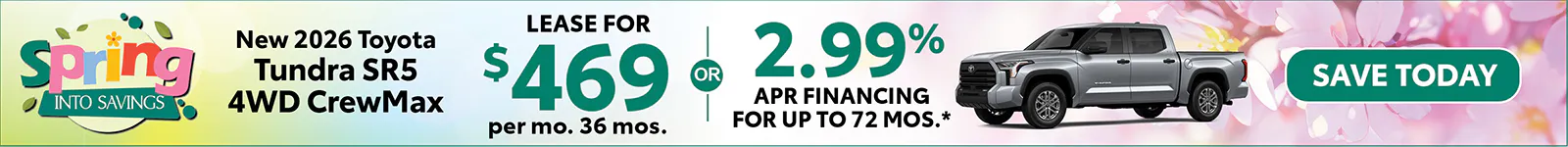 New 2026 Toyota Tundra SR5 4WD CrewMax