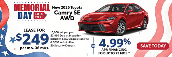 New 2026 Toyota Camry SE AWD | Canobie Lake Toyota