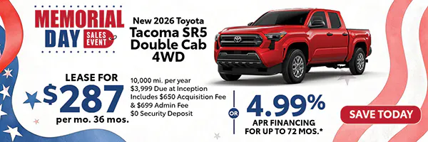 New 2026 Toyota Tacoma SR5 Double Cab 4WD | Canobie Lake Toyota