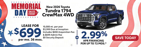 New 2026 Toyota Tundra 1794 CrewMax 4WD | Canobie Lake Toyota