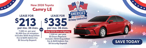 New 2026 Toyota Camry LE | Canobie Lake Toyota