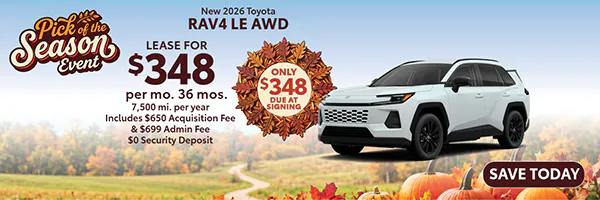 New 2026 Toyota RAV4 LE AWD | Canobie Lake Toyota