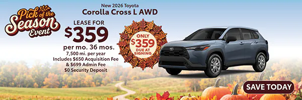 New 2026 Toyota Corolla Cross L AWD | Canobie Lake Toyota
