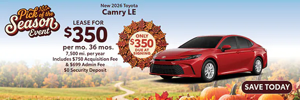 New 2026 Toyota Camry LE | Canobie Lake Toyota