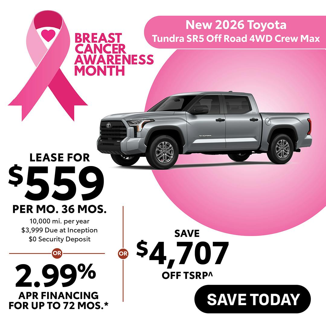 New 2026 Toyota Tundra SR5 Off Road 4WD Crew Max | Canobie Lake Toyota