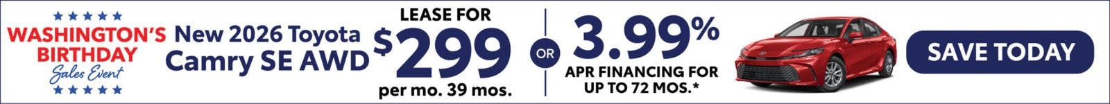 New 2026 Toyota Camry SE AWD