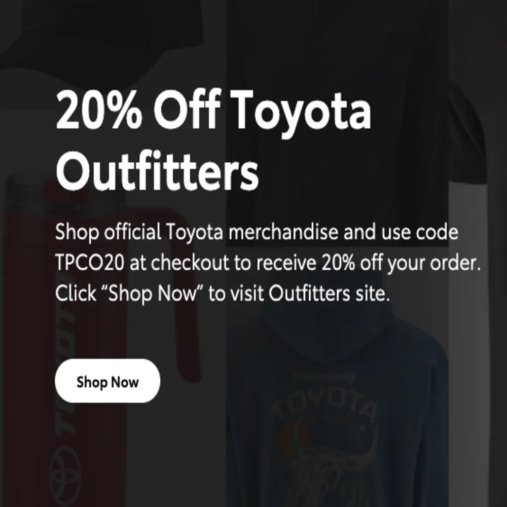 20% Off Toyota Outfitters | Canobie Lake Toyota