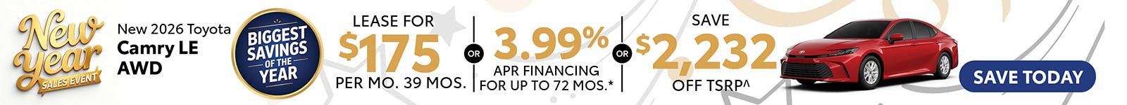 New 2026 Toyota Camry LE AWD