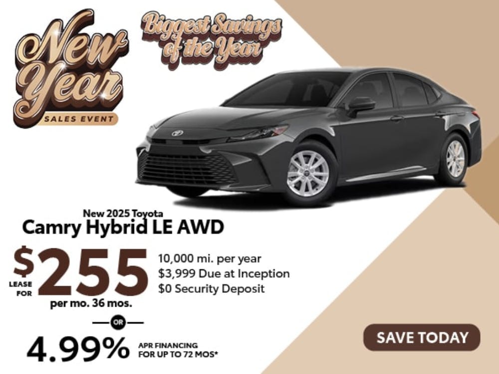 New 2025 Toyota Camry Hybrid LE AWD | Canobie Lake Toyota