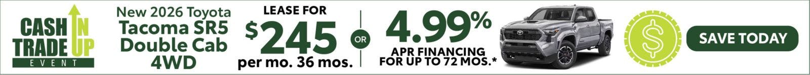 New 2026 Toyota Tacoma SR5 Double Cab 4WD