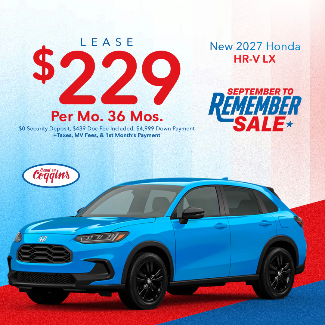 2027 Honda HR-V Lease | Coggins Honda of Bennington