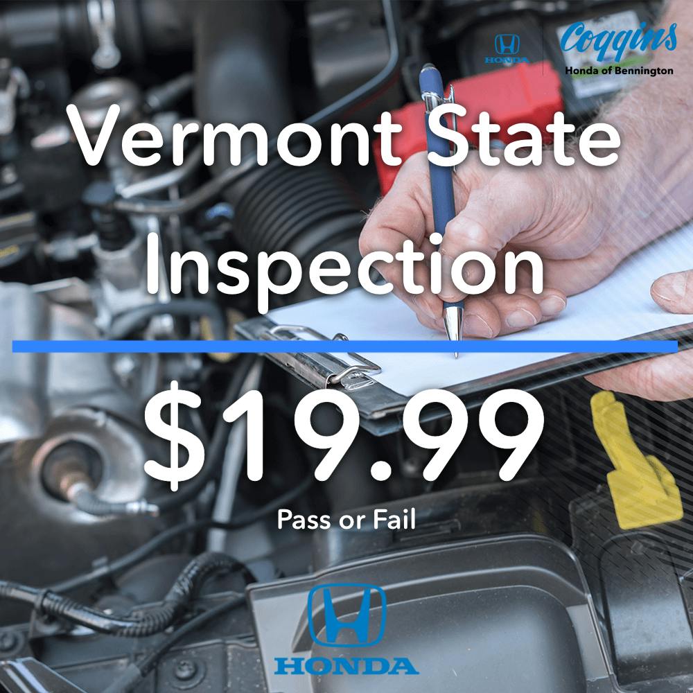 Vermont State Inspection | Coggins Honda of Bennington