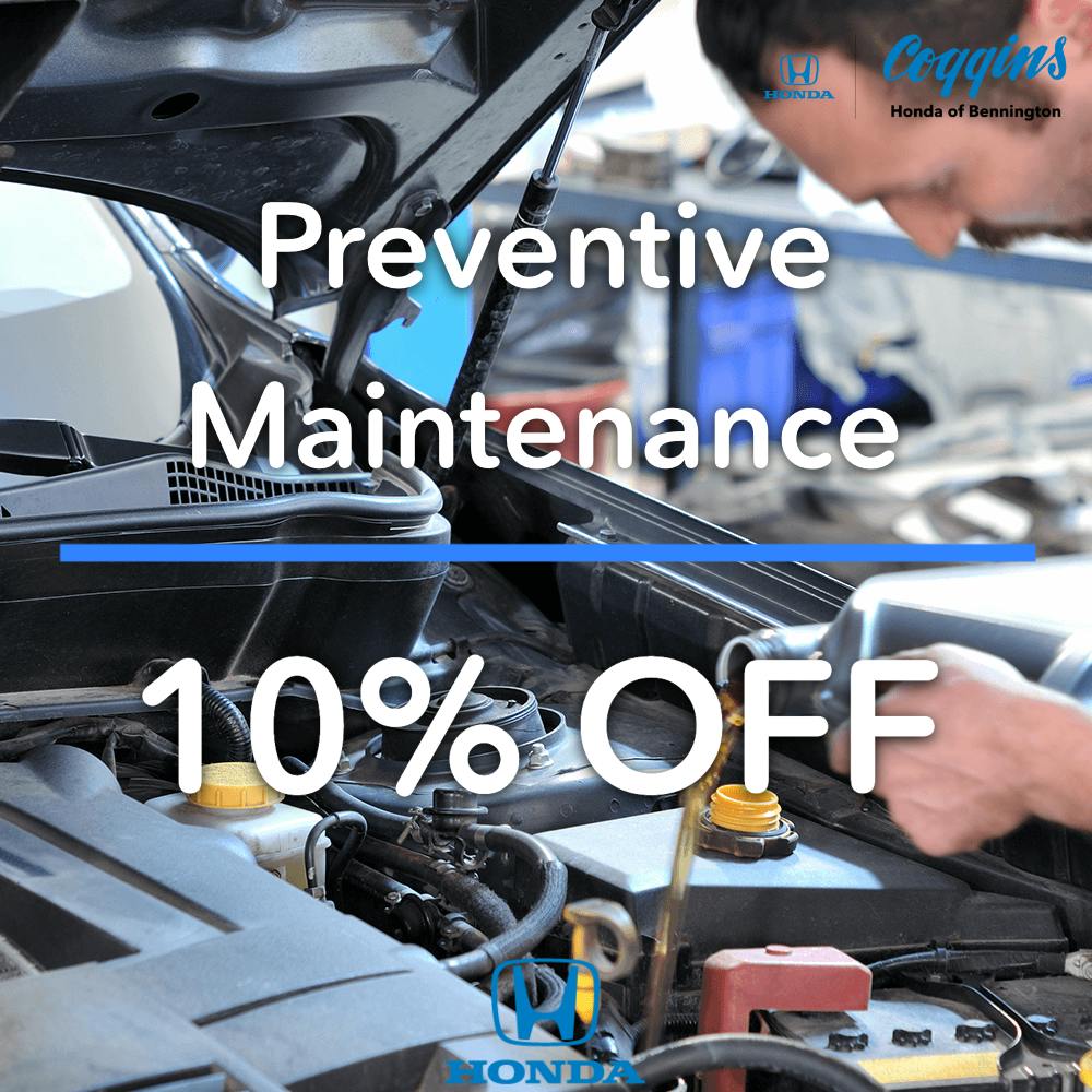 10% OFF Preventive Maintenance | Coggins Honda of Bennington