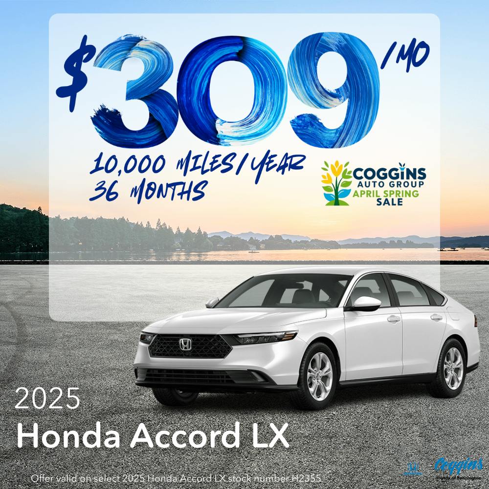 2025 Honda Accord Lease | Coggins Honda of Bennington