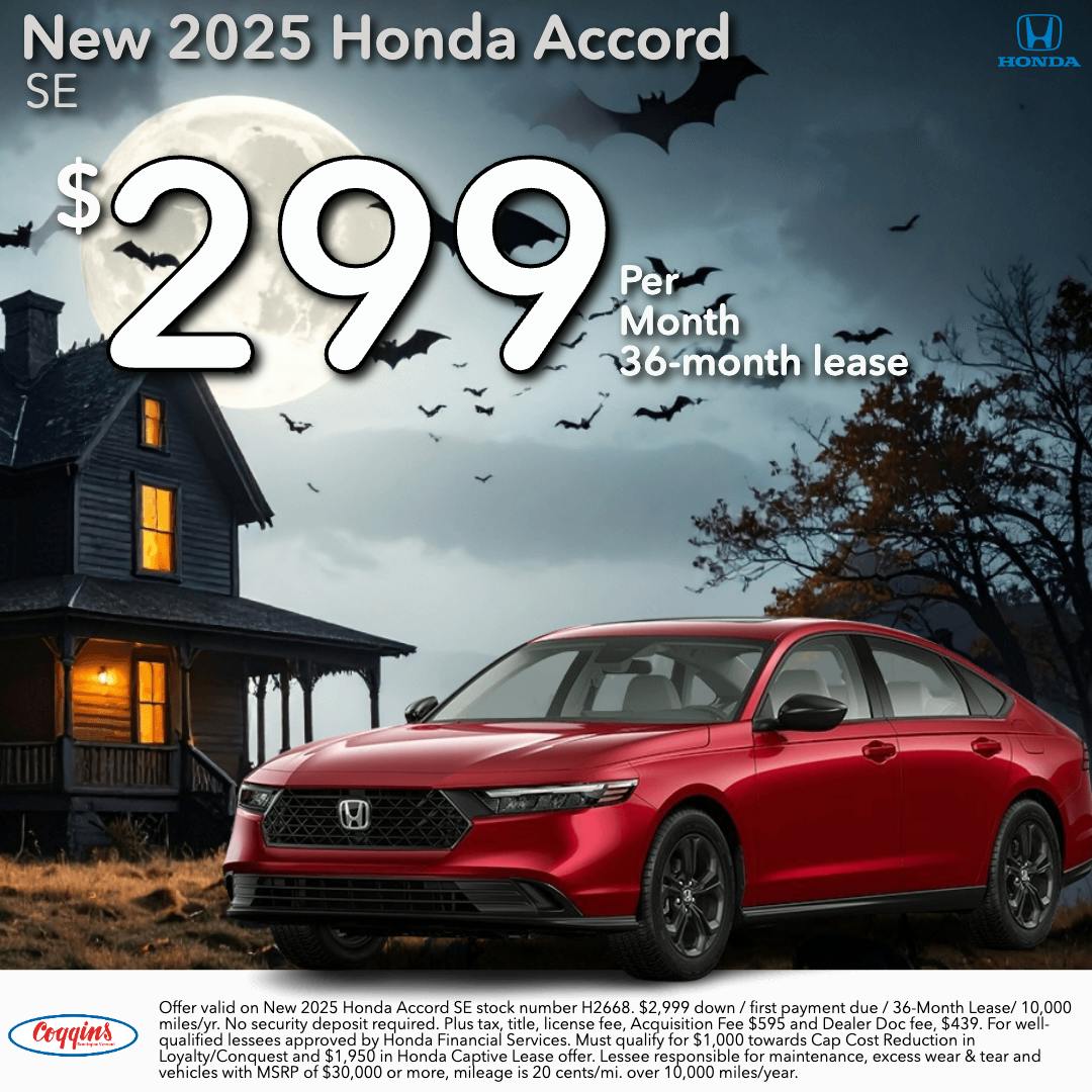 2025 Honda Accord Lease | Coggins Honda of Bennington