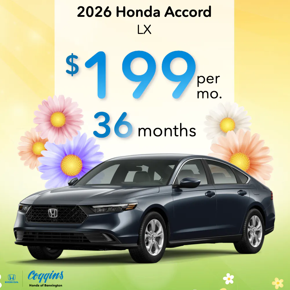 2026 Honda Accord Lease | Coggins Honda of Bennington
