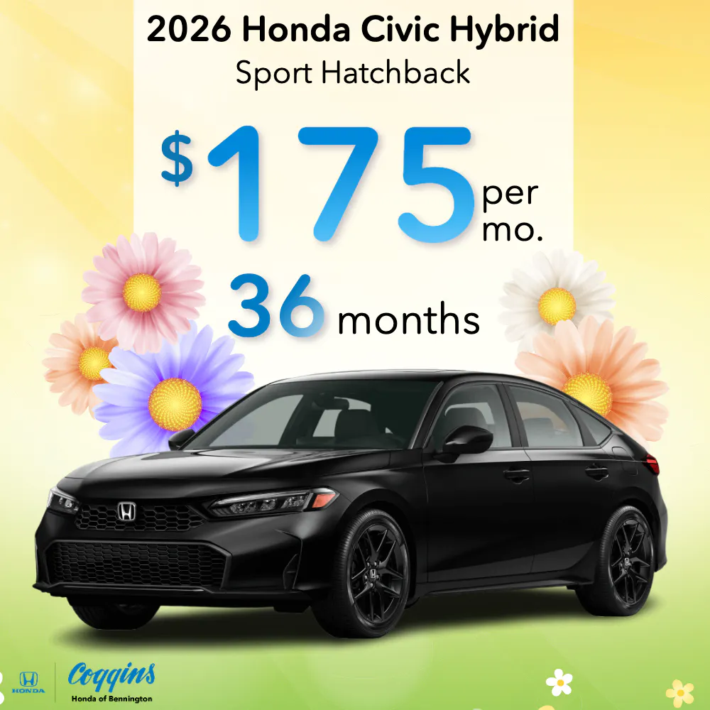 2026 Honda Civic Hybrid Hatchback Lease | Coggins Honda of Bennington