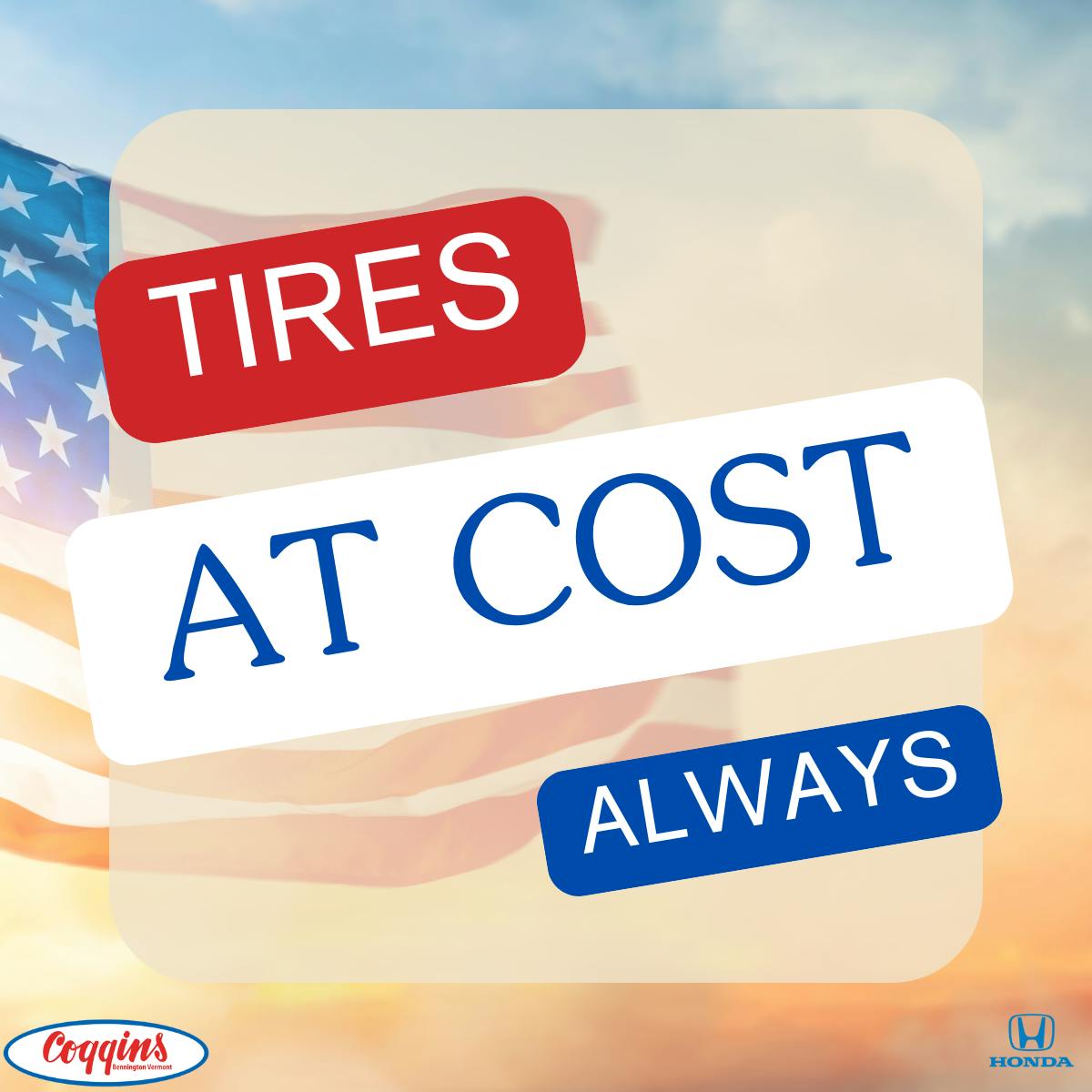 Tires At Cost | Coggins Honda of Bennington