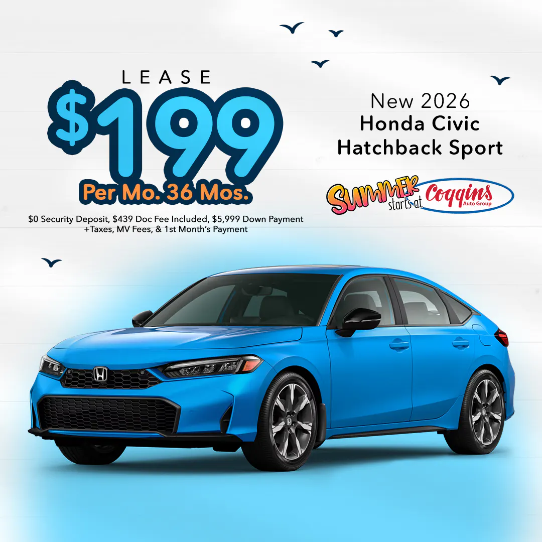 2026 Honda Civic Hatchback Lease | Coggins Honda of Bennington
