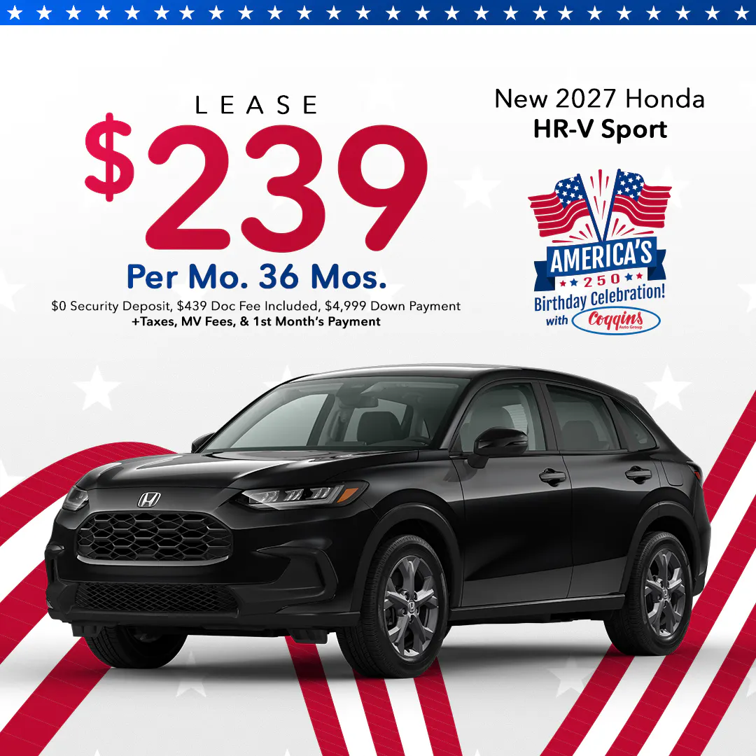 2027 Honda HR-V Lease | Coggins Honda of Bennington