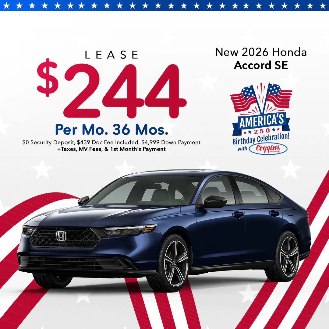 2026 Honda Accord Lease | Coggins Honda of Bennington