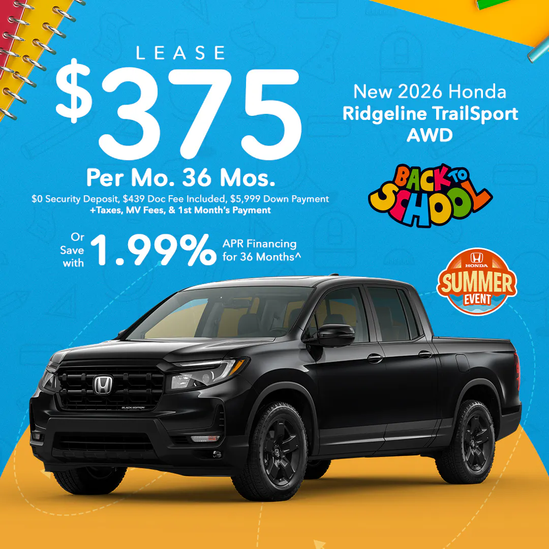 2026 Ridgeline Lease | Coggins Honda of Bennington