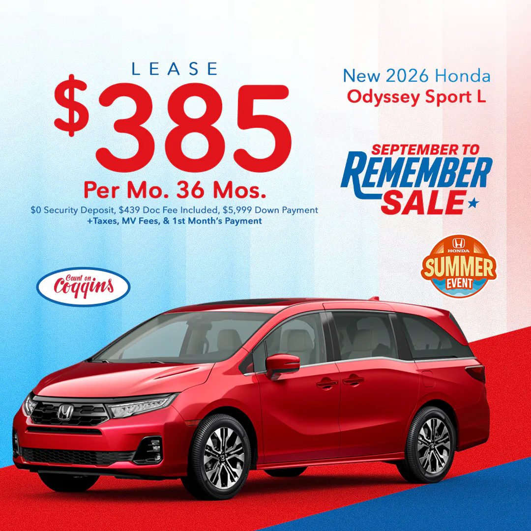 2026 Honda Odyssey Lease | Coggins Honda of Bennington