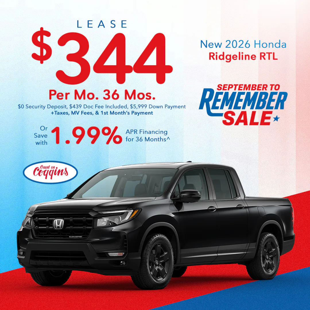 2026 Ridgeline Lease | Coggins Honda of Bennington