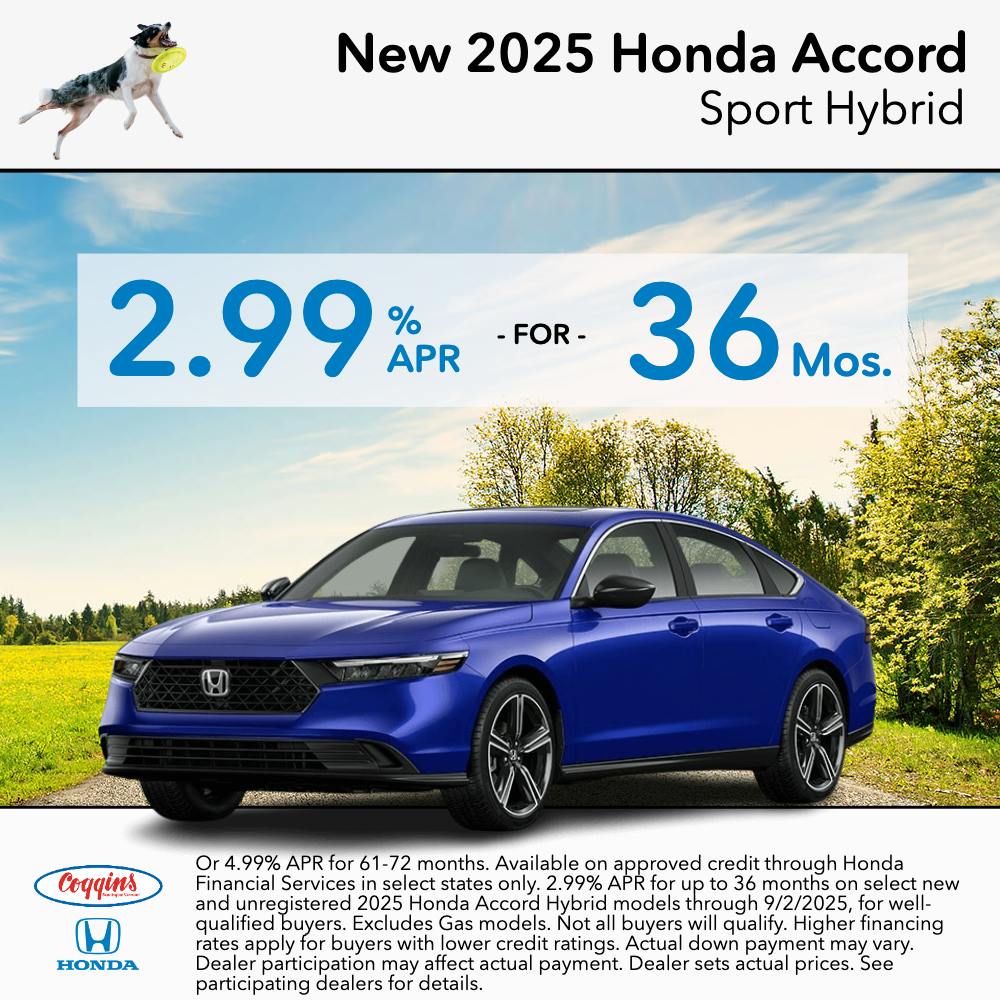 2025 Accord Hybrid APR Special | Coggins Honda of Bennington